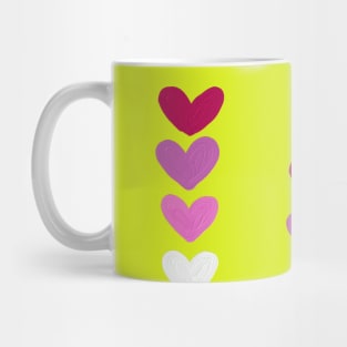 heart design colourfull Mug